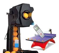 QFGain Lanciapalle Automatico da Ping Pong da 50 W con Rete di Recupero per Allenamento, Telecomando A 1 Pulsante, Raccolta Automatica delle Palline da 4-40 M/S, 10 modalità di Atterraggio,200balls
