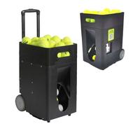 QFGain Lanciapalle da Tennis Portatile da 50 Palline, Angolo di Lancio Regolabile, Frequenza di Rotazione della velocità, Regolazione Continua 20°-70°, Portata del Telecomando 10-12 Metri