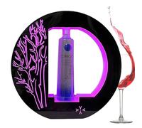 QFGain Portabottiglie Luminoso, Attira L'Attenzione con Un Espositore Luminoso, Migliora L'Esperienza degli Ospiti Durante Ricevimenti, Feste Ed Eventi, con Luci RGB Che Cambiano Colore