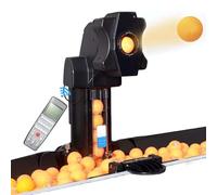 QFGain Robot da Ping Pong Intelligente, 10 Punti di Atterraggio Regolabili, 4-40 M/S, 30-80 Palline/Min, Attrezzo Portatile Automatico per L'Allenamento del Ping Pong,200balls