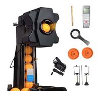 QFGain Robot Lanciapalle da Ping Pong Automatico - con Rete di Recupero per Allenamento, Intelligente Attrezzatura Portatile per Allenamento da Ping-Pong, con Telecomando E 100 Palline,200balls