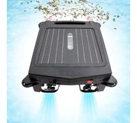 QFGain Robot Pulitore Solare Elettrico per Piscina con Skimmer - Doppia Ricarica, Aggiramento Automatico degli Ostacoli, Filtrazione Fine 450 µM, Parcheggio Automatico Intelligente E Commutazione