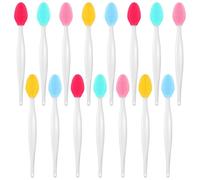 QFGasre 15 pennelli esfolianti in silicone per labbra, a doppia faccia, strumento esfoliante per uomini, donne, massaggiante, schiarente, liscio, morbido, luminoso, labbra sane