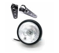 QFJFBGGH Fari Moto Faro Alogeno da 5,75 Pollici Motocicletta, 5-3/4'' con Staffe per CG125 per GN125 per Shadow per VT600 per CB600 per Hornet 250 Fari Moto LED(Black-White-Bracket)