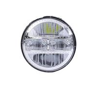 QFJFBGGH Faro Moto Fari A LED Da 5.75 Pollici Moto Proiettore Fari Da 5,75 Pollici Per Sportster Per Dyna XL883C 1200C FXD FX Fari anteriori a Led(Chrome)