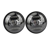 QFJFBGGH Faro Moto Fari Fendinebbia A LED Rotondi Da 4.5 Pollici Moto Luci Ausiliarie DRL Set Da 2 Pezzi Moto Per Classiche Per FLHR Per Road King Per Retrò Fari anteriori a Led