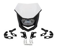 QFJFBGGH Faro Moto Faro Anteriore Moto 35W Illuminazione Universale Doppio Faro Sportivo Per Suzuki Per Enduro Motocross Accessori Fari anteriori a Led(BIANCO)