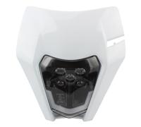 QFJFBGGH Faro Moto Piastra Faro Moto Da Cross Fari A LED Per Enduro Per EXC 300 XC SX 125 250 350 450 Faro Da Motocross Fari anteriori a Led(BIANCO)