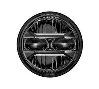 QFJFBGGH Faro Moto Proiettore Fari A LED Angel Eyes Da 5.75 Pollici Moto H4 Faro Da 5 3/4" DRL Per Sportster Per Dyna Per Iron 883 Fari anteriori a Led(BIANCO)