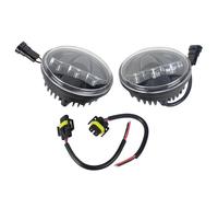 QFJFBGGH Faro Moto Proiettore Fendinebbia A LED Da 4.5 Pollici Faro Ausiliario Da 4-1/2" Motocicletta Per Electra Per Glide Per Strada Fari anteriori a Led(Nero)