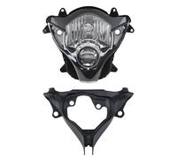 QFJFBGGH Faro Moto Supporto Carenatura Faro Anteriore Motocicletta Per Suzuki Per GSXR600 Per GSXR750 2006-2007 Fari anteriori a Led(With Bracket)