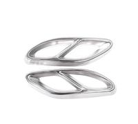 QFJFBGGH Terminale di Scarico per Mercedes per Benz A B C E GLA GLC GLE GLS CLS Classe Rivestimento Tubo del Silenziatore Scarico Posteriore in Acciaio Inossidabile Silenziatore(Argento)