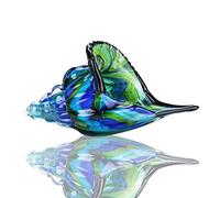 QFkris Conchiglia di vetro, statuetta in vetro soffiato a mano, bella decorazione per la casa, fermacarte in vetro cristallo