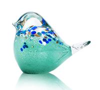 QFkris Grandi statuette di uccelli in vetro fatto a mano in vetro soffiato peso per uccelli da collezione arte scultura animale decorazione ornamento da tavolo casa