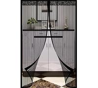 QFRZD 130cm x 280cm Zanzariera Magnetica per Porte, Tenda Magnetica, si Chiude da Sola, Senza Praticare Fori Può Essere Accorciata in Lunghezza e in Larghezza, Nero