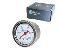 QFS Indicatore Pressione Carburante EFI Liquido 0-100 PSI 1/8" NPT 1.5"/38mm