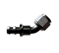 QFS-J3845-3 - Estremità Flessibile Girevole Push-Lok -8AN x 45 Gradi Nera