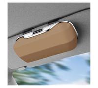 QGBKLZNZHP Custodia Occhiali da Auto per Peugeot Auto Portaocchiali da Sole ABS Visiera Custodia Occhiali Clip Fibra Carbonio Texture Sun Box Storage Custodias Universale(Beige)