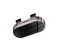 QGBKLZNZHP Custodia Occhiali Specchietto Processo Galvanoplastica ABS Doppia Clip per Maggiore Stabilità Protezione in Spugna Spessa Incorporata Custodia Occhiali da Sole Auto(Silver-Gold)