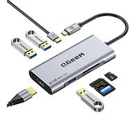 QGeeM Hub USB C, adattatore da USB tipo C a HDMI 4k, 7 in 1 USB C Dongle Dock con alimentazione da 100 W, USB 3.0, lettore di schede, compatibile per iPhone 15 Pro max MacBook iPad Pro, HP, Dell,