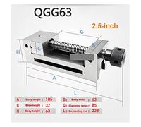 QGG50 Pinza manuale di precisione da 2 pollici Smerigliatrice for morsa ad angolo retto Pinza piatta a vite Pinza for rettificatrice ad alta precisione HRC45-50,Facile da usare(QGG63)
