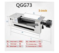 QGG50 Pinza manuale di precisione da 2 pollici Smerigliatrice for morsa ad angolo retto Pinza piatta a vite Pinza for rettificatrice ad alta precisione HRC45-50,Facile da usare(QGG73)