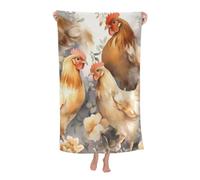 QGGHNISD Asciugamano da bagno con anatra di pollo, 130 x 80 cm, morbido, delicato sulla pelle, ad asciugatura rapida, coperta da viaggio e nuoto