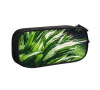 QGGHNISD Astuccio per matite da giardino e prato, grande capacità, a doppio strato, con divisore, borsa per cancelleria, con cerniera, graziosa borsa per cosmetici stampata per scuola, ufficio, viaggi