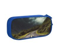 QGGHNISD Astuccio per matite Deep Mountain Road, grande capacità, a doppio strato, con divisore, borsa per cancelleria, con cerniera, graziosa borsa per cosmetici stampata per scuola, ufficio, viaggi