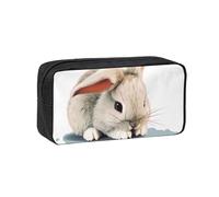 QGGHNISD Astuccio per matite di grande capacità, astuccio per penne con cerniera in tessuto Oxford, borsa organizer per cancelleria stampata semplice, Coniglio grido, taglia unica, Beauty Case