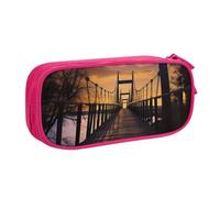 QGGHNISD Astuccio portamatite a doppio strato, grande capacità, con divisore, per cancelleria, con cerniera, grazioso astuccio per cosmetici, per scuola, ufficio, viaggi, rosa, Taglia unica, Beauty