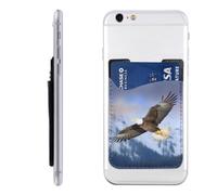 QGGHNISD Beagle Dog - Custodia per cellulare, porta carte di credito, per il retro della maggior parte degli smartphone, Aquila calva in volo, Taglia unica