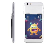 QGGHNISD Beagle Dog - Custodia per cellulare, porta carte di credito, per il retro della maggior parte degli smartphone, Mostro colorato dei cartoni, Taglia unica