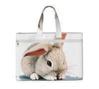 QGGHNISD Borsa a tracolla in tela con pappagalli, organizer per documenti, con cerniera, borsa portatile da viaggio per ufficio, Coniglio grido, Taglia unica