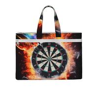 QGGHNISD Borsa a tracolla in tela nera con cane Schnauzer borsa organizer per documenti con cerniera borsa portatile da viaggio per ufficio, Tavola per freccette., Taglia unica