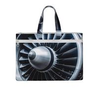 QGGHNISD Borsa a tracolla in tela nera con cane Schnauzer borsa organizer per documenti con cerniera borsa portatile da viaggio per ufficio, Motore Jet, Taglia unica