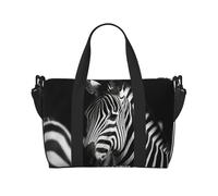 QGGHNISD Borsa da viaggio a tracolla color oro rosa - Borsa da palestra impermeabile, grande capacità, Zebra bianca e nera., Taglia unica
