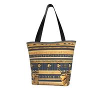 QGGHNISD Borsa di totalizzatore casuale della spalla delle donne divertenti del gufo, borsa del poliestere di grande capacità, borsa della spesa della spiaggia di, Affreschi faraonici egiziani, Taglia