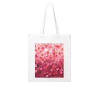 QGGHNISD Borsa per la spesa riutilizzabile grande della tela di canapa di colore complesso con stampa fronte-retro, 41x38cm ogni giorno porta la borsa, Petali Rosa, Taglia unica
