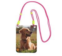 QGGHNISD Cane nella grande capacità resistente all'acqua della borsa del telefono della borsa a tracolla dell'iarda con la cinghia regolabile, borsa a tracolla compatta del poliestere, Fucsia, Taglia