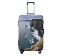 QGGHNISD Custodia protettiva per bagagli astratta poligonale spaziale, resistente ai graffi, elastica, da viaggio, adatta per valigie da 45-81 cm, Irlanda Outdoors Contea di Chiara le scogliere, XL