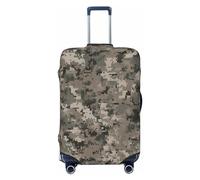 QGGHNISD Custodia protettiva per bagagli astratta poligonale spaziale, resistente ai graffi, elastica, da viaggio, adatta per valigie da 45-81 cm, Esercito mimetico digitale, L