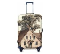 QGGHNISD Custodia protettiva per bagagli astratta poligonale spaziale, resistente ai graffi, elastica, da viaggio, adatta per valigie da 45-81 cm, Albero della casa, L
