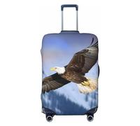 QGGHNISD Custodia protettiva per bagagli con albero autunnale, resistente ai graffi, elastica, adatta per valigie da 45-81 cm, Aquila calva in volo, L