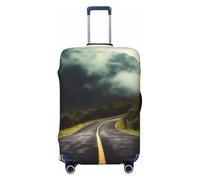 QGGHNISD Custodia protettiva per bagagli con albero autunnale, resistente ai graffi, elastica, adatta per valigie da 45-81 cm, Strada di montagna, XL