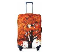 QGGHNISD Custodia protettiva per bagagli con albero autunnale, resistente ai graffi, elastica, adatta per valigie da 45-81 cm, Albero autunnale., L