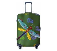 QGGHNISD Custodia protettiva per bagagli con albero autunnale, resistente ai graffi, elastica, adatta per valigie da 45-81 cm, Libellula colorata., L