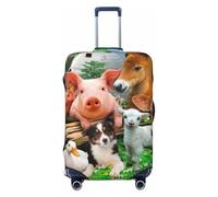 QGGHNISD Custodia protettiva per bagagli con animali della fattoria, resistente ai graffi, elastica, adatta per valigie da 45-81 cm, Animali della fattoria, L