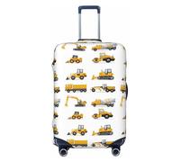 QGGHNISD Custodia protettiva per bagagli con animali della fattoria, resistente ai graffi, elastica, adatta per valigie da 45-81 cm, Camion di macchine pesanti del fumetto, L
