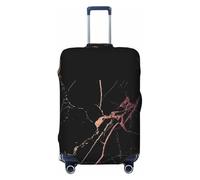 QGGHNISD Custodia protettiva per bagagli con animali della fattoria, resistente ai graffi, elastica, adatta per valigie da 45-81 cm, Texture Marmorizzazione Oro, L